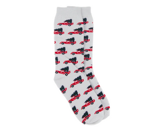 Boys Lucky Duck Sock - Christmas Truck