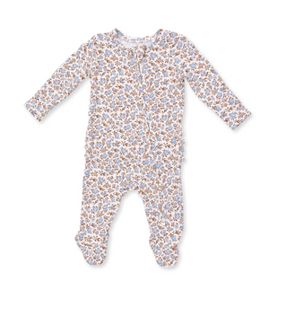2 Way Ruffle Back Zipper Footie - Hazel Floral