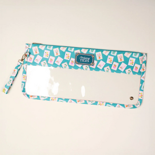 It's Mahj Time Teal -  Mahjong Tile Keeper Pouch