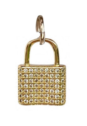 Pave Lock Charm