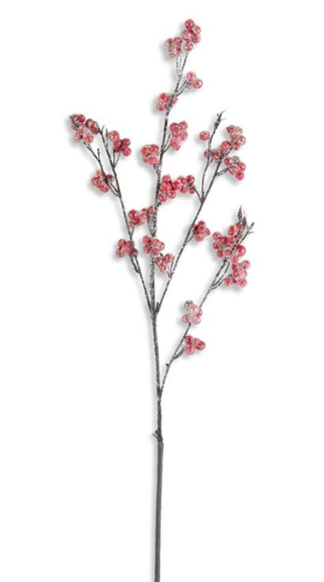 27 Inch Red Berry Branch