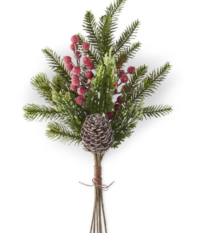 Glittered Icy Mixed Pine Bundle