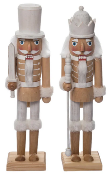 Wood White Rustic Nutcrackers 2 Styles