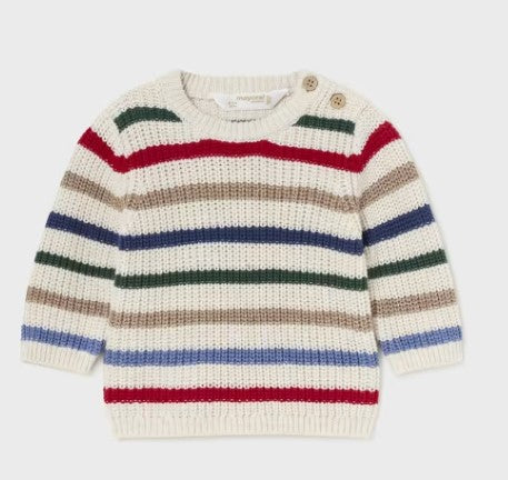 Infant Striped Sweater- multicolor