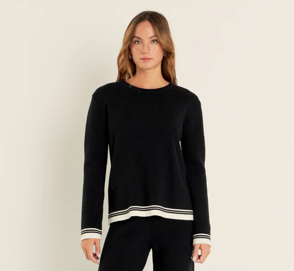 Ella Contrast Stipe Knit Top