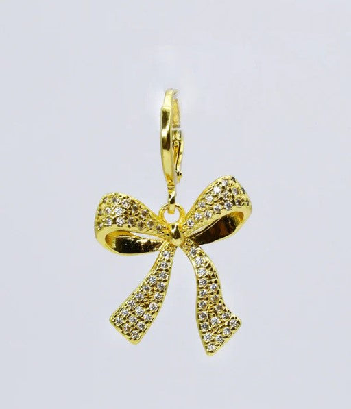 Gold Ribbon Charm