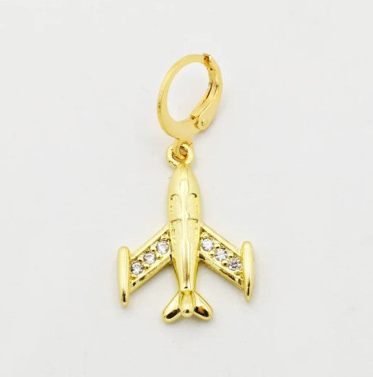 Airplane Crystal Charm