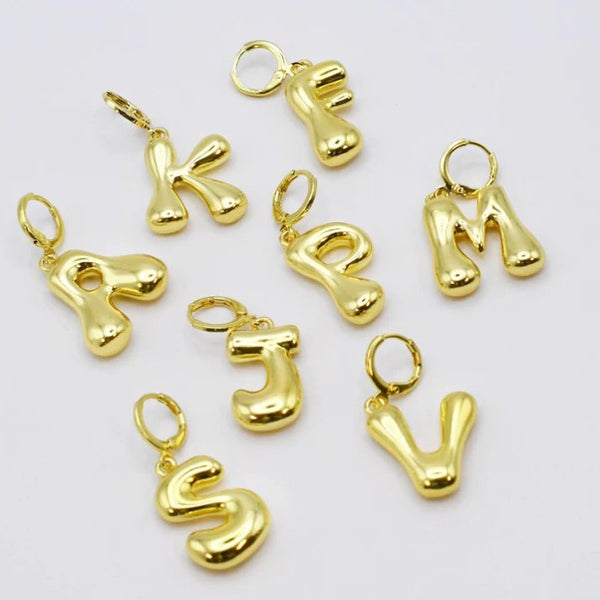 Funky Gold Initial Charm