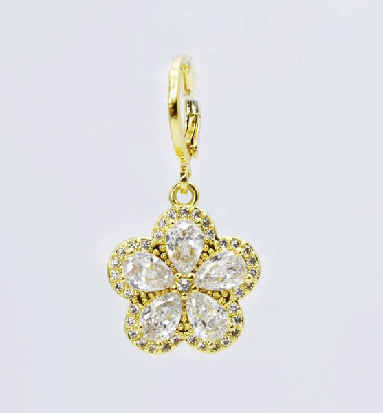 Crystal Flower Charm