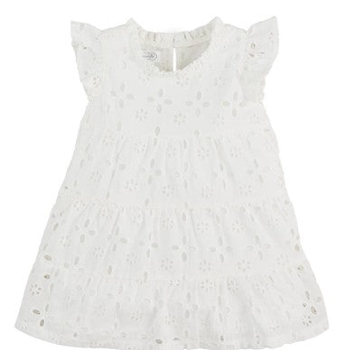 Mini Lula White Eyelet Dress