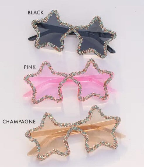 Pink Star Studded Glasses