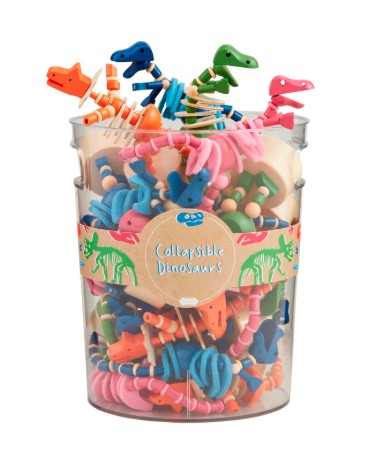 Collapsible Dinosaur Wood Toy (Assorted Colors)