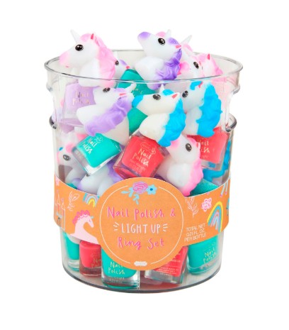 Unicorn Nail Polish & Ring Set (Assorted Colors)