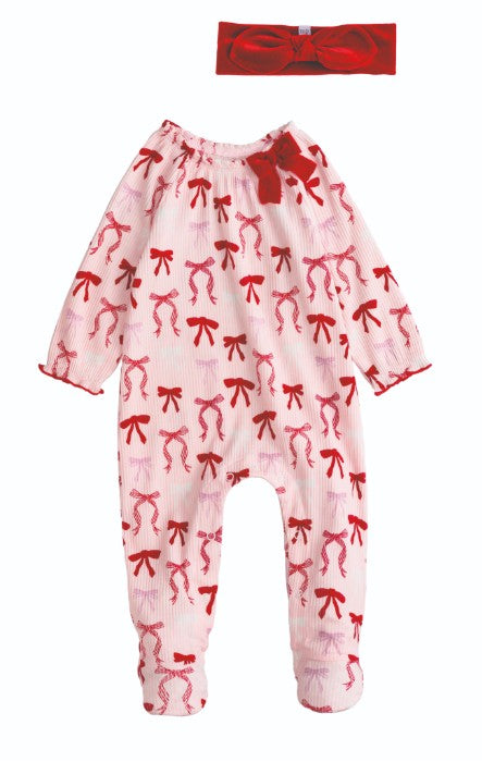 Christmas Bow Sleeper Set