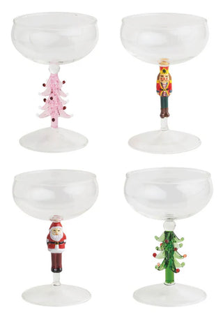 Christmas Coupe Style Glass (Assorted Styles)