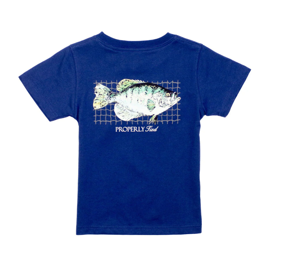 Boys Crappie Short Sleeve River Blue