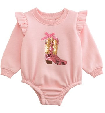 Sequin Boot Sweatshirt Bubble