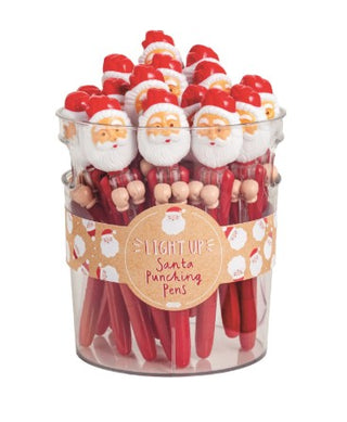Santa Light Up Punching Pens