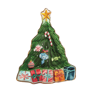 Christmas Tree Glass Platter