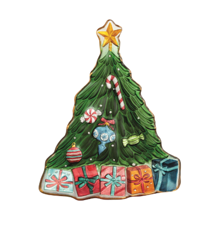 Christmas Tree Glass Platter