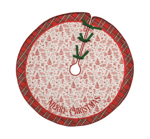 Toile & Tartan Tree Skirt