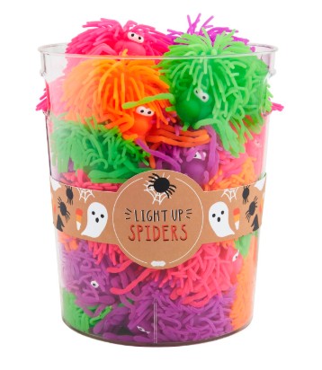 Halloween Light Up Spiders (Assorted Colors)