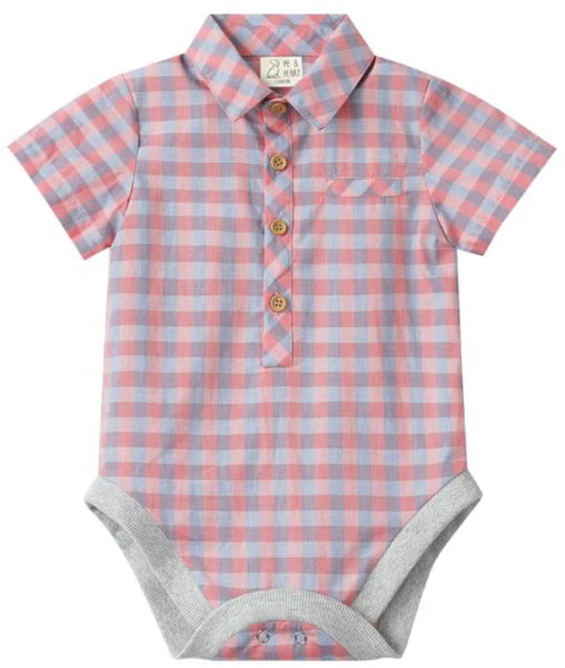 Red/Blue Plaid Helford Onesie