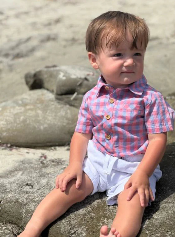 Red/Blue Plaid Helford Onesie