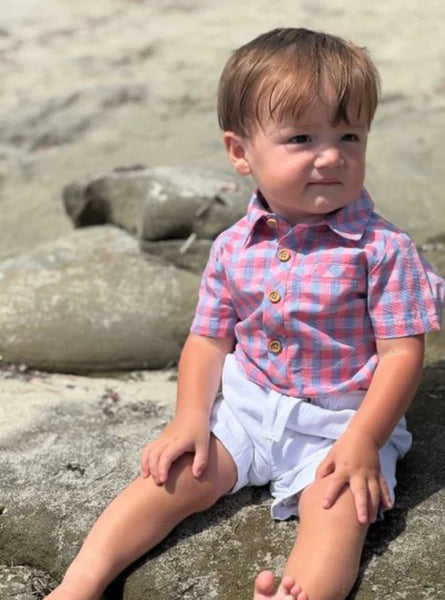 Red/Blue Plaid Helford Onesie