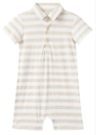 Beige/White Stripe Drift Romper