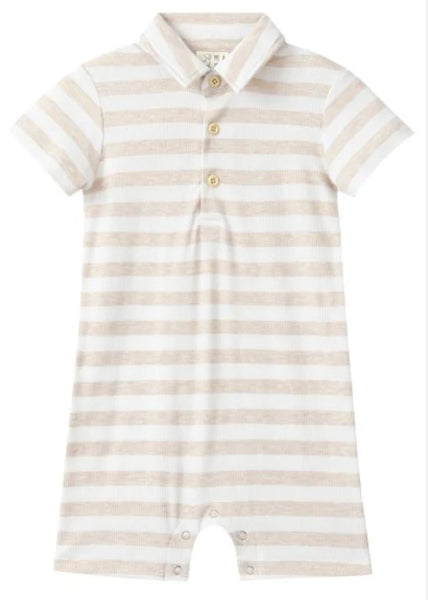 Beige/White Stripe Drift Romper