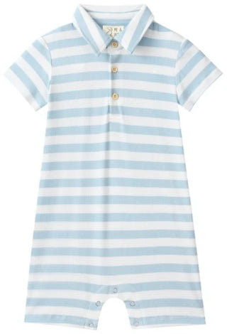Pale Chambray/White Stripe Drift Romper