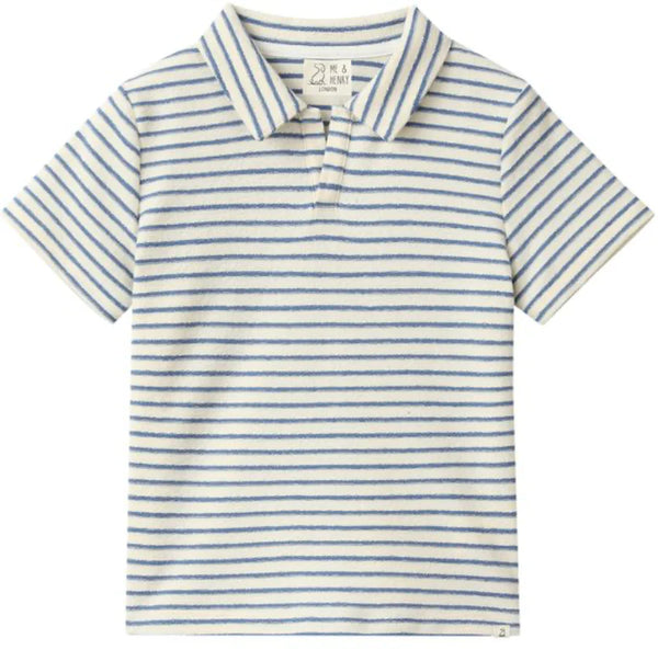 Watergate Terry Polo in Chambray Stripe