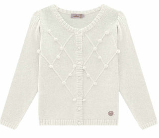 Off White Textured Cardigan