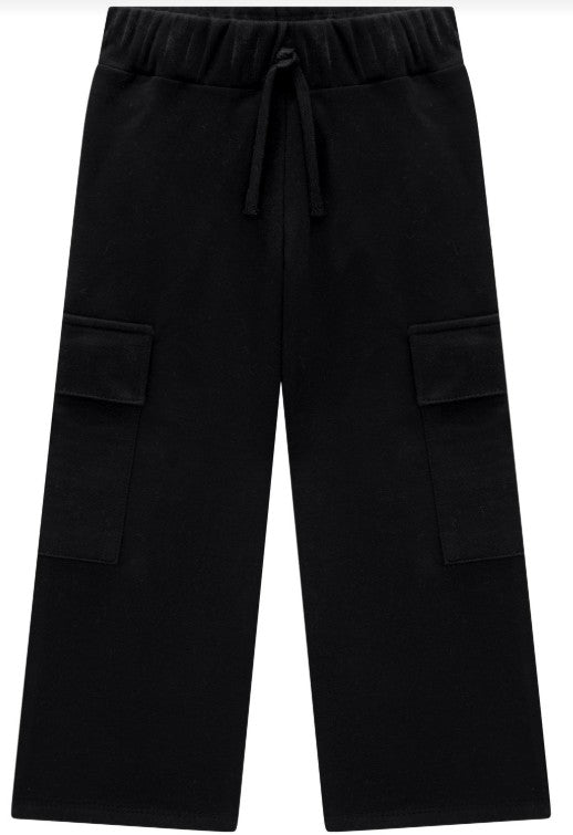 Black Wide Leg Cargo Pants