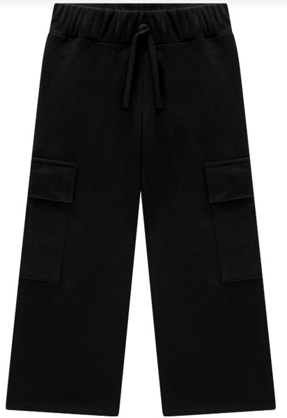 Black Wide Leg Cargo Pants