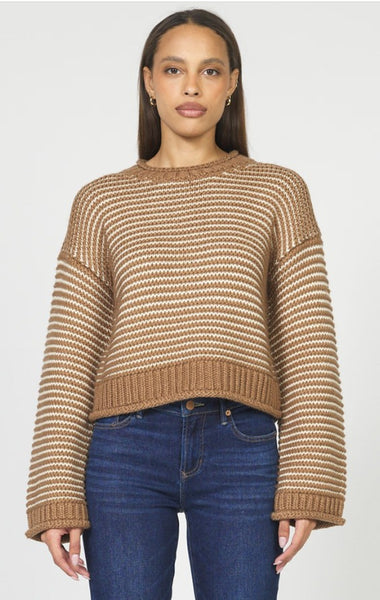 Pasquette Sweater in Mocha Stripe