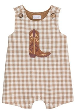 Boot Applique Gingham Jon Jon