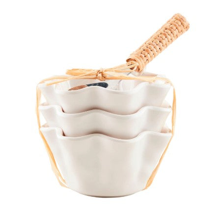 Ruffled Melamine Tidbits Set