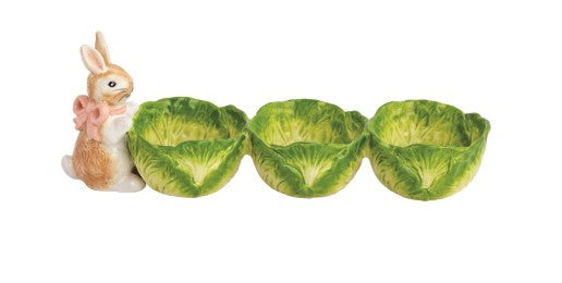 Bunny & Cabbages Triple Tidbit Dish