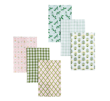 Spring Greenhouse Towel Set (in Blue or Pink)
