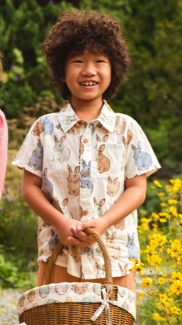 Blue Vintage Bunnies Jack Shirt