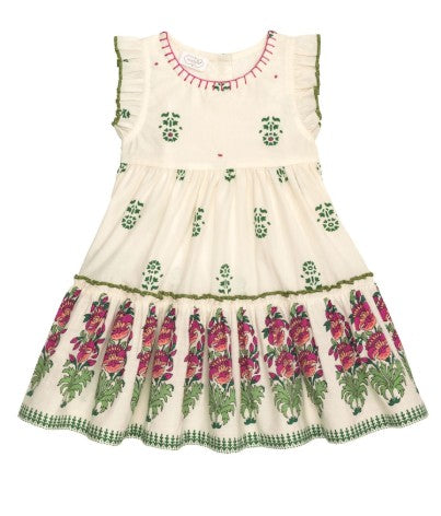 Ivory Block Print Dress