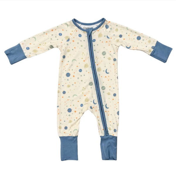 Planets Long Sleeve Zip Romper