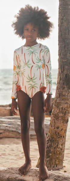Alana Longsleeve Swimsuit in Palmeras Arena