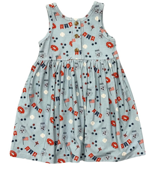 Summer USA Henley Tank Dress