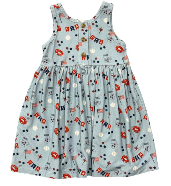 Summer USA Henley Tank Dress