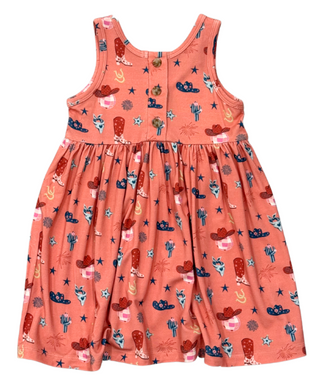 American Cowgirl Henley Tank Dress
