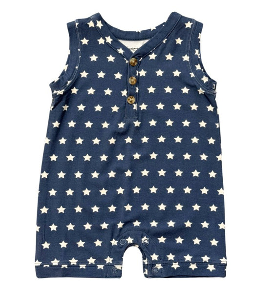 American Stars Henley Sleeveless Romper