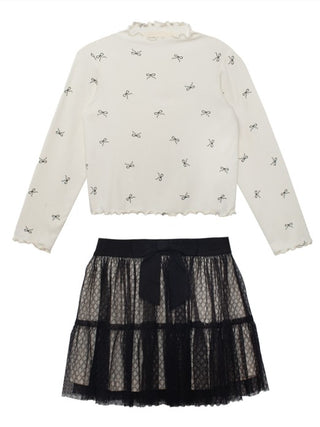 Bow Chic Top & Skirt 2 Piece Set